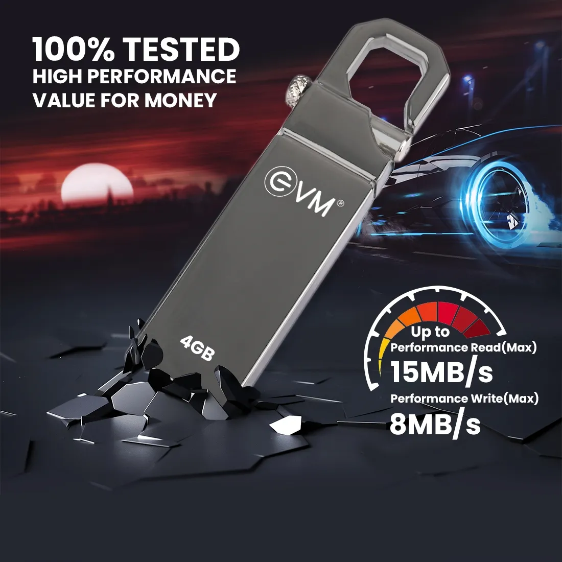 EVM Enstore Pendrive 4GB USB 2.0 (METAL) view 5